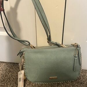 Jessica Simpson Mint Green Crossbody Bag with Gold Studs